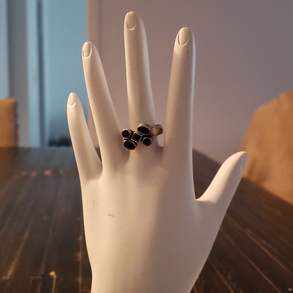 Vintage Sterling Silver Ring with beautiful stones - Picture 2 of 6